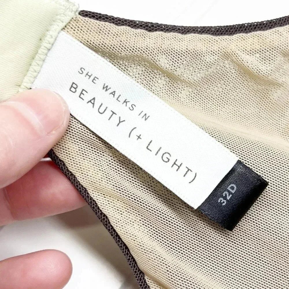 True&Co Charcoal She Walks in Beauty + Light Bra Women's Size 32D New With Tags